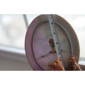 Disney Charpente Vintage Winnie the Pooh Tigger Piglet Train Oval Picture Frame